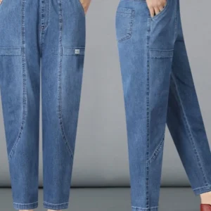 Calça Jeans Fena Mom de Cintura Alta da Moda.