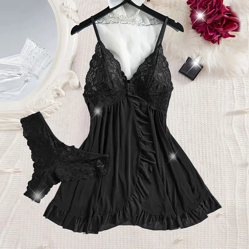 Conjunto Rosa Feminino - Camisola e Calcinha. - Imagem 5