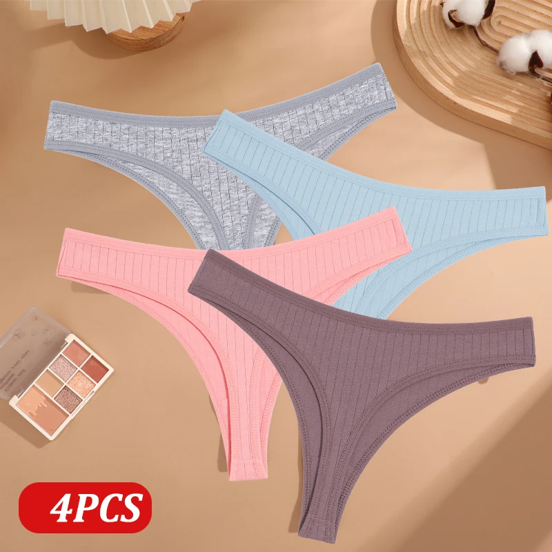 Calcinha Feminina Tangas de Algodão - Sexy 4 Peaçs. - Imagem 12