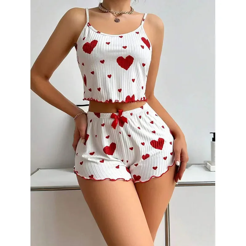 Conjunto de Pijamas Femininos - 2 Peças Regata Curta e Shorts. - Imagem 6