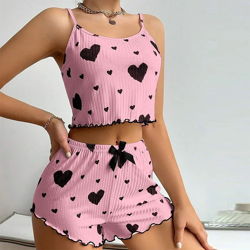 Conjunto de Pijamas Femininos - 2 Peças Regata Curta e Shorts. - Imagem 5