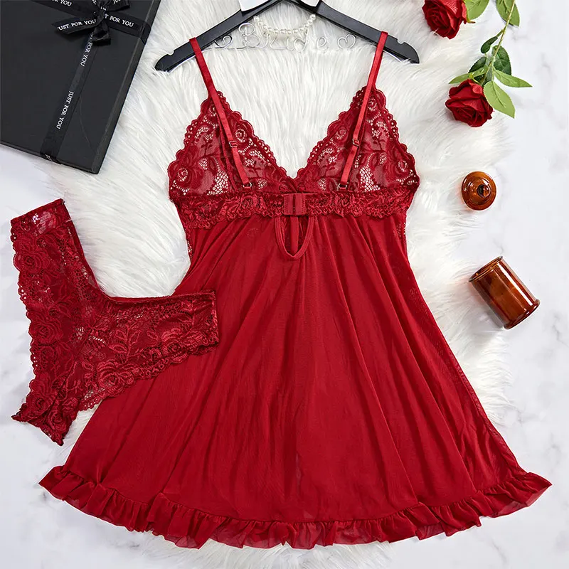 Conjunto Rosa Feminino - Camisola e Calcinha. - Imagem 9