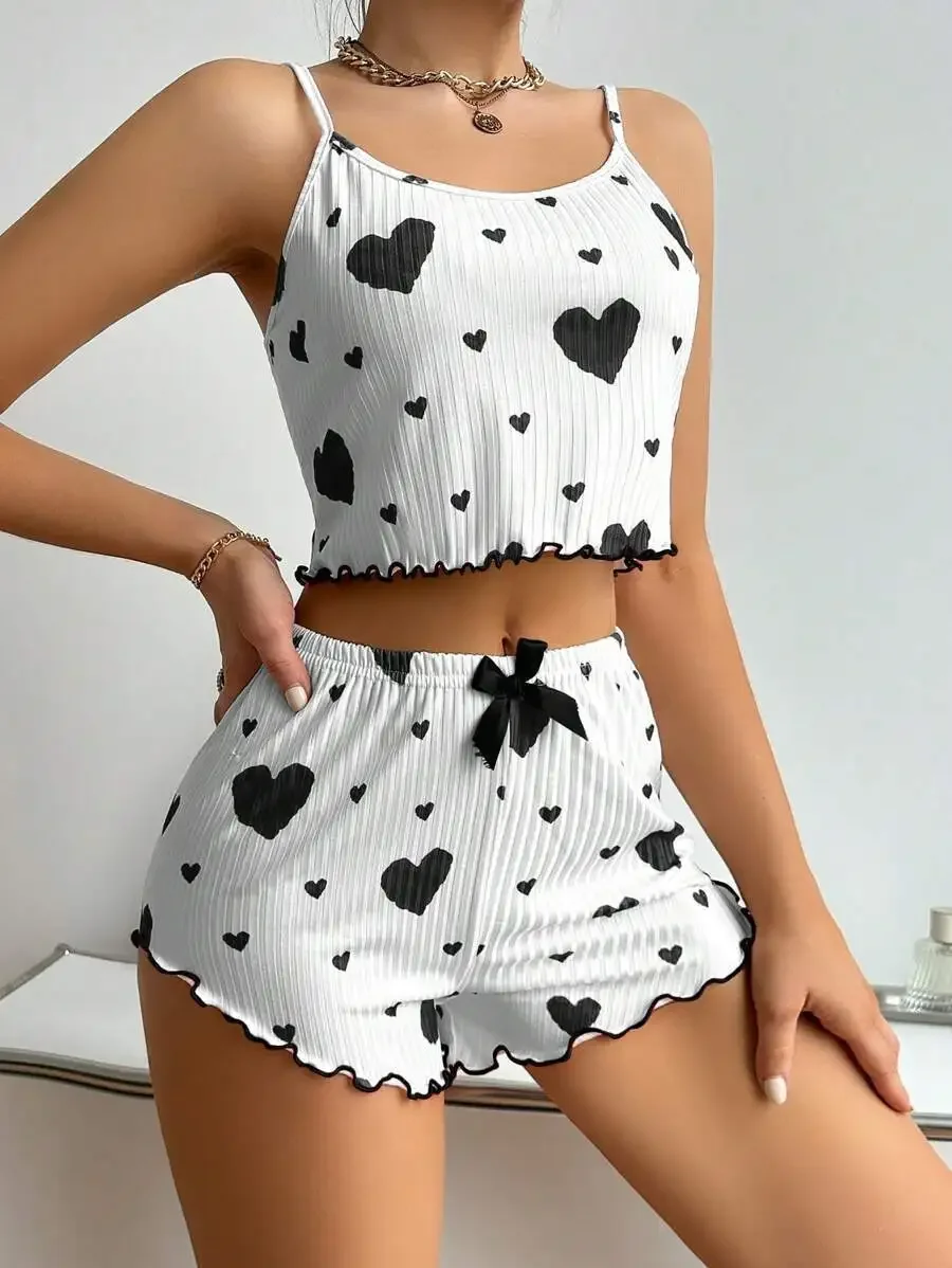 Conjunto de Pijamas Femininos - 2 Peças Regata Curta e Shorts. - Imagem 11