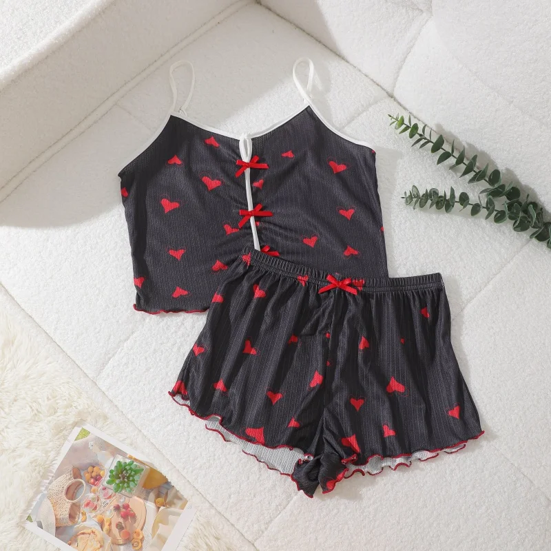 Novo Conjunto de Pijamas Femininos - Roupas de Dormir/Camisetas Curtas e Shorts. - Imagem 11