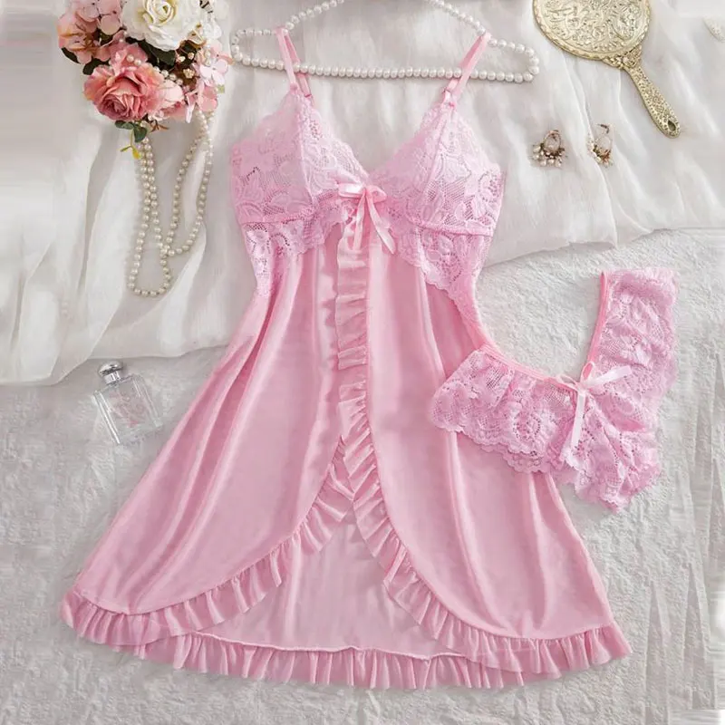 Conjunto Rosa Feminino - Camisola e Calcinha. - Imagem 23