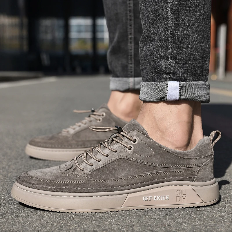 Sapatos Masculinos - Moda Mocassins de Couro Genuíno/Respirável. - Imagem 8