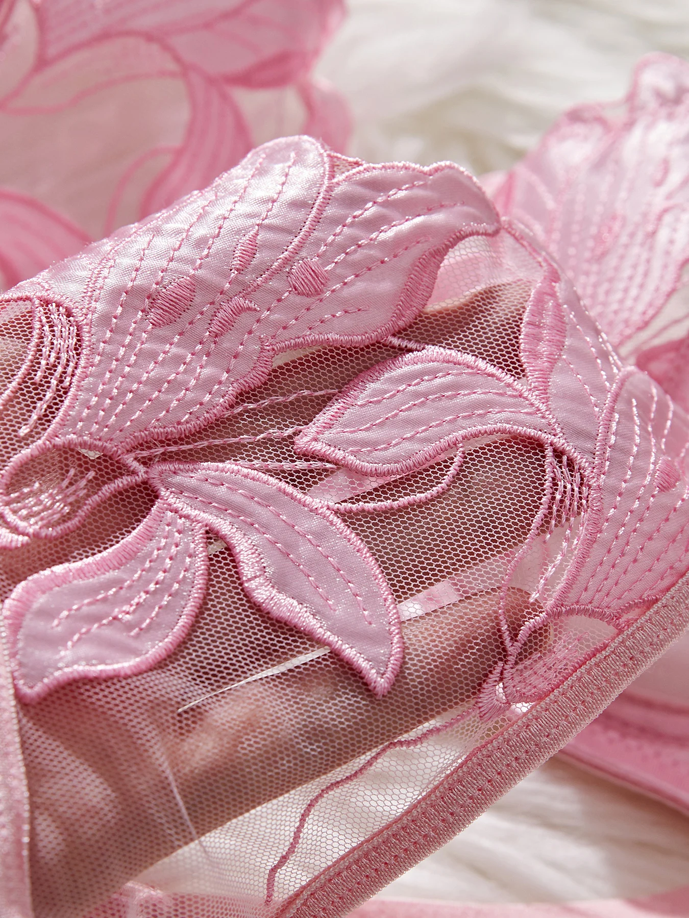Conjunto de Lingerie Sexy - Bordado Floral Feminino. - Imagem 11