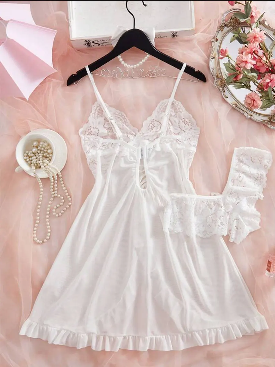 Conjunto Rosa Feminino - Camisola e Calcinha. - Imagem 12