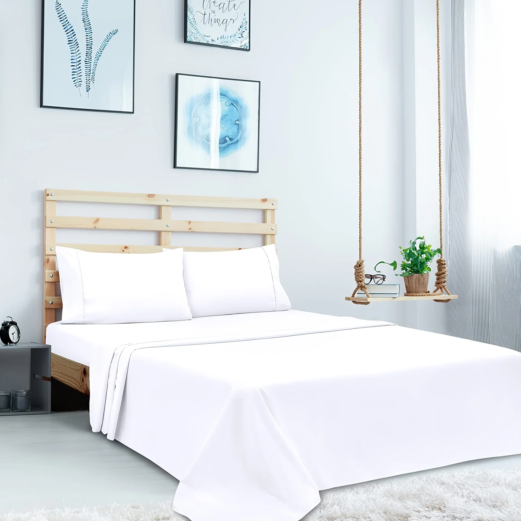 Lençóis de Luxo - Contagem Elegante de 1500 Fios - Sem Rugas. - Imagem 6