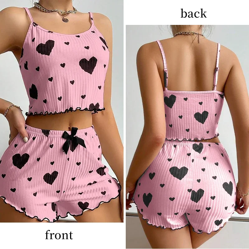Conjunto de Pijamas Femininos - 2 Peças Regata Curta e Shorts. - Imagem 9