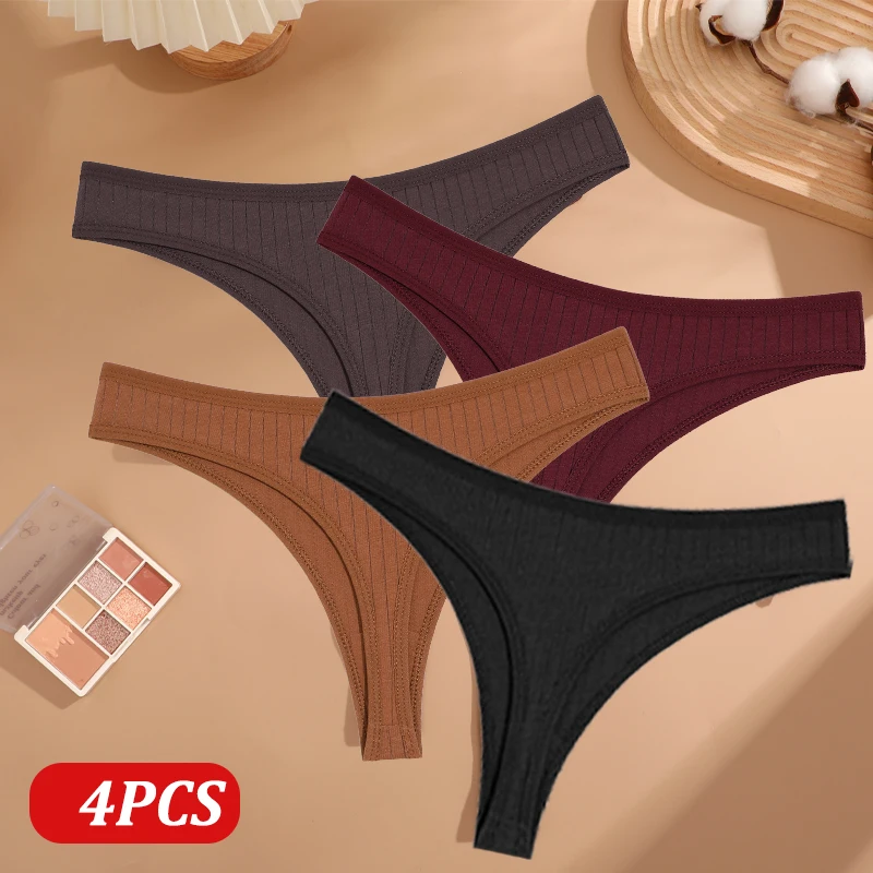 Calcinha Feminina Tangas de Algodão - Sexy 4 Peaçs. - Imagem 4