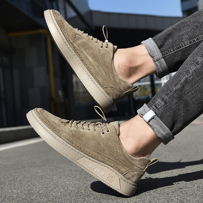 Sapatos Masculinos - Moda Mocassins de Couro Genuíno/Respirável. - Imagem 13
