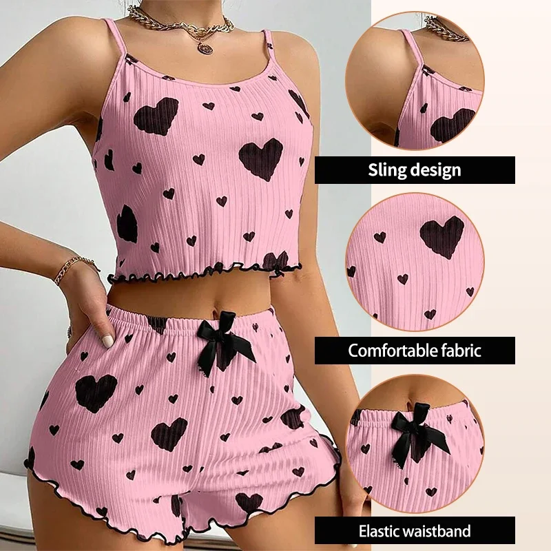 Conjunto de Pijamas Femininos - 2 Peças Regata Curta e Shorts. - Imagem 17