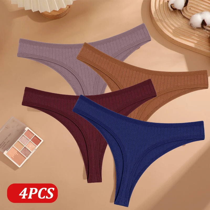 Calcinha Feminina Tangas de Algodão - Sexy 4 Peaçs. - Imagem 5