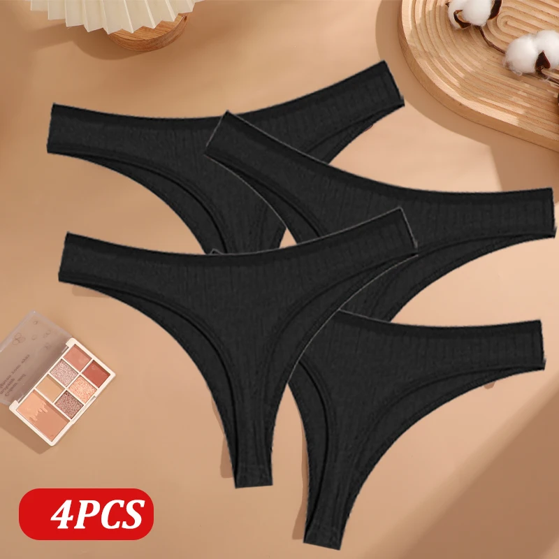 Calcinha Feminina Tangas de Algodão - Sexy 4 Peaçs. - Imagem 2