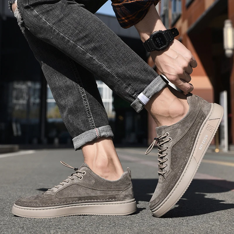 Sapatos Masculinos - Moda Mocassins de Couro Genuíno/Respirável. - Imagem 5