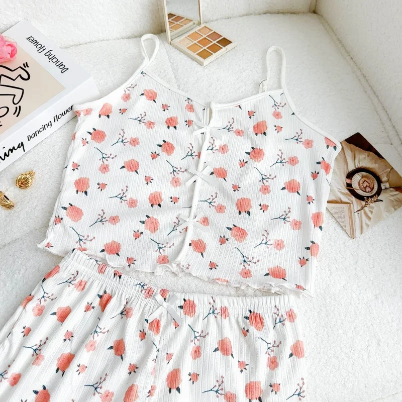 Novo Conjunto de Pijamas Femininos - Roupas de Dormir/Camisetas Curtas e Shorts. - Imagem 10