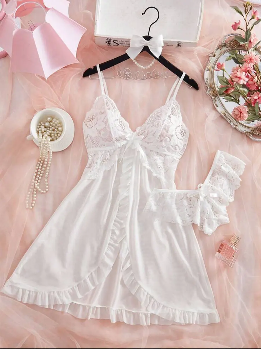 Conjunto Rosa Feminino - Camisola e Calcinha. - Imagem 13